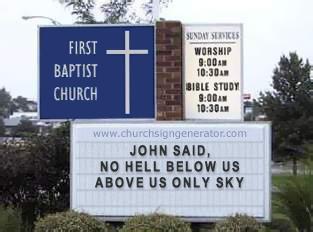 church sign sample.